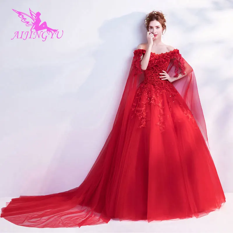 

AIJINGYU 2018 V Neck free shipping new hot selling cheap ball gown lace up back formal bride dresses wedding dress TJ229