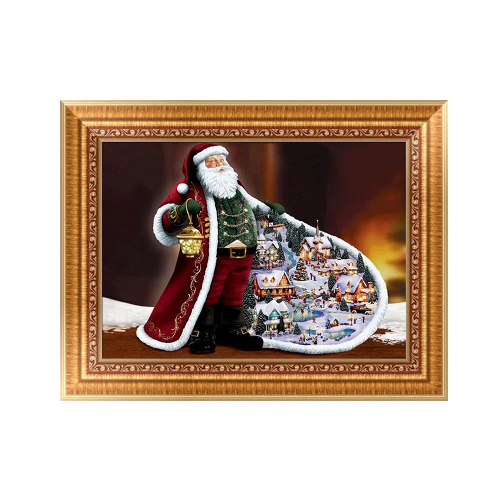 

5D Unframed Diamond Embroidery Painting of Christmas Cross Stitch Printing Crafts