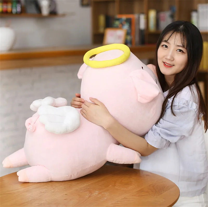 plush stuffed angel pig toy3