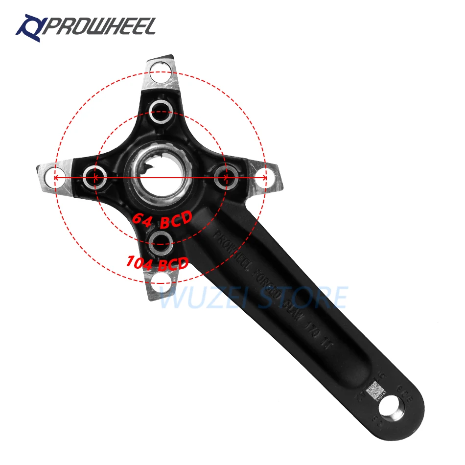 Prowheel 104 BCD mtb шатун со звездочками для велосипеда пластины 170 мм/30/32/34/36/38 T Круглый звездочки шатун для горного велосипеда комплект велосипед Запчасти