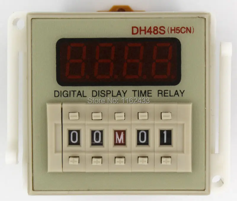

DH48S-2Z AC 110V on-delay DPDT time relay with socket 110VAC delay timer with base