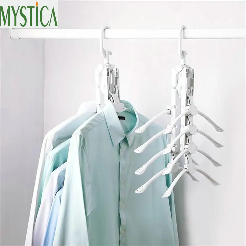 8 Layers Multifunction Hangers Hanger Space Saver Foldaway Folding