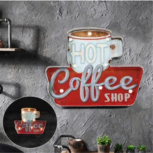 Светодиодный неоновый вывески для бара, паба, кафе, кофейни, кухни, винтажный домашний декор, настенная наклейка, плакат, живопись, светильник, металлическая доска