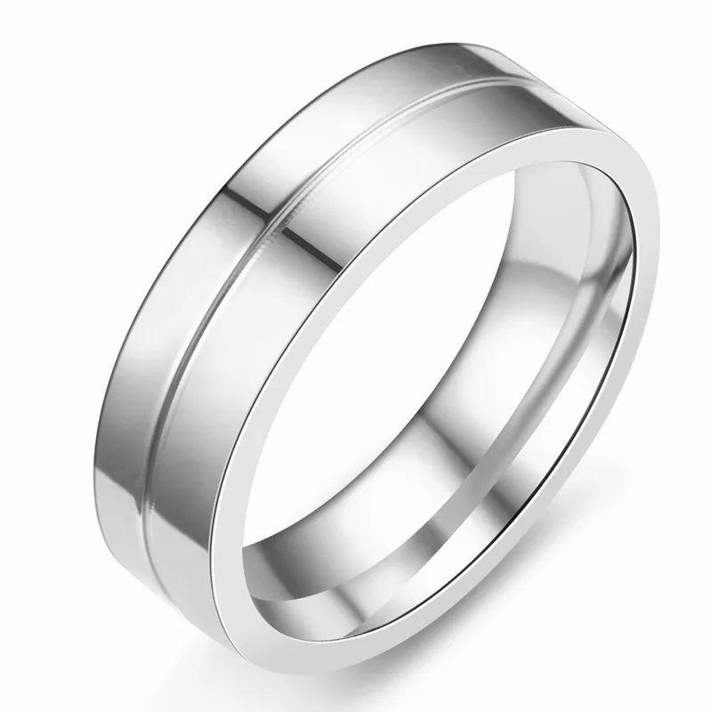 Романтические свадебные кольца для возлюбленной золотого цвета парные кольца из нержавеющей стали для помолвки вечерние ювелирные изделия обручальные кольца - Цвет основного камня: Silver no Zircon