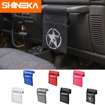 

SHINEKA Stowing Tidying For Jeep Wrangler TJ 1997-2006 Car Copilot Armrest Handle Storage Bag For Jeep Wrangler TJ Accessories