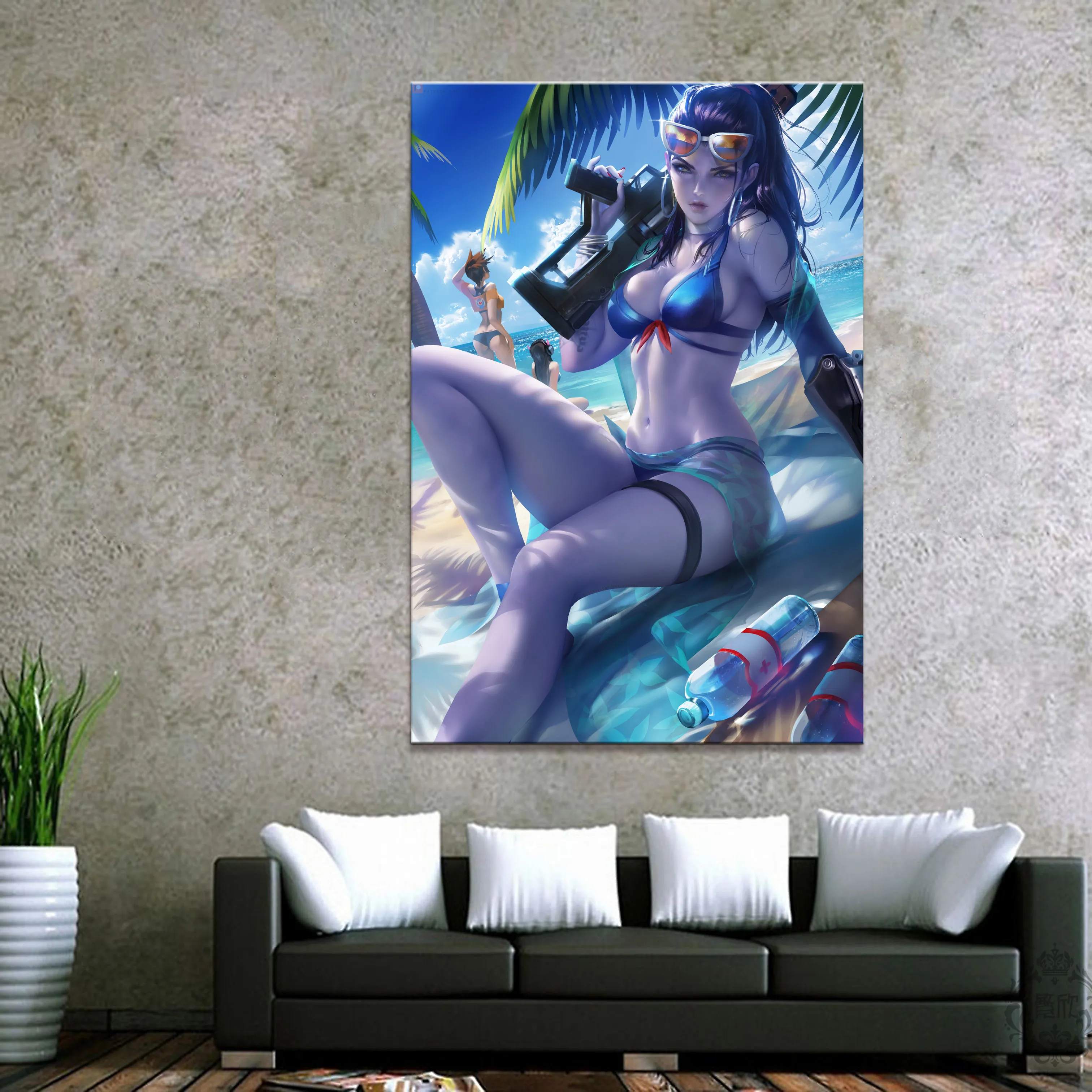 

Home Decor Modular Canvas Picture 1 Piece Sexy Widowmaker Game Painting Poster Wall For Home Canvas Painting Wholesale Framework