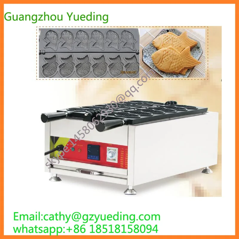 

High Efficiency Electric Taiyaki Machine / Commercial Fish Waffle Maker Machines Price