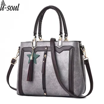 

Women Bag Tassel Star Handbags Female Shoulder Bag Top Handle Women Bags Luxury Brand Tassel Fashion Women's Handbag A2916