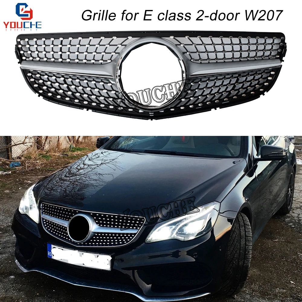 W207 Vordere Haube Stossstange Grill Mesh Fur Mercedes E Klasse A207 C207 Coupe Cabriolet 2010 2016 Gt Diamant Aussehen Grille Racing Grills Aliexpress