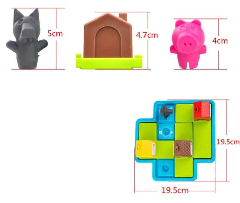 Jogos de Tabuleiro Desafio com Solução de Jogos Brinquedos de Treinamento para Crianças Criança Hide & Seek Inteligente Três Porquinhos 48 iq Oyuncak 10 Quebra-cab.