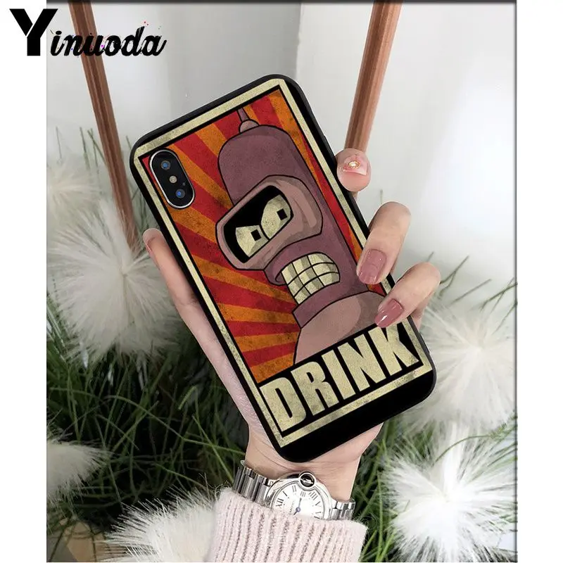 Yinuoda Futurama Bender ТПУ Мягкий силиконовый чехол для телефона чехол для Apple iPhone 8 7 6 6S Plus X XS MAX 5 5S SE XR Чехол для мобильного телефона s - Цвет: A8