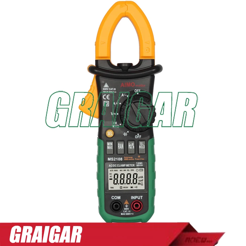 

AIMOmeter MS2108 AC/DC digital Clamp Meter