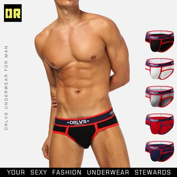 

ORLVS men underwear briefs sexy gay mens brief men cotton pouch underwear cueca male panties man hombre OR145