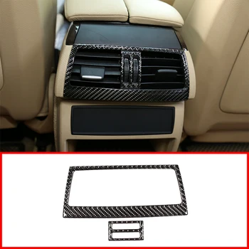 

2Pcs Carbon Fiber Car Rear Row Air Conditioning Vent Frame Stickers For BMW X5 E70 X6 E71 2008-2013 Car Accessories