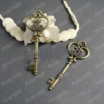 

send the new design of ancient bronze metal key pendant 84*32MM 10pcs/lot for DIY jewelry accessories 011001015