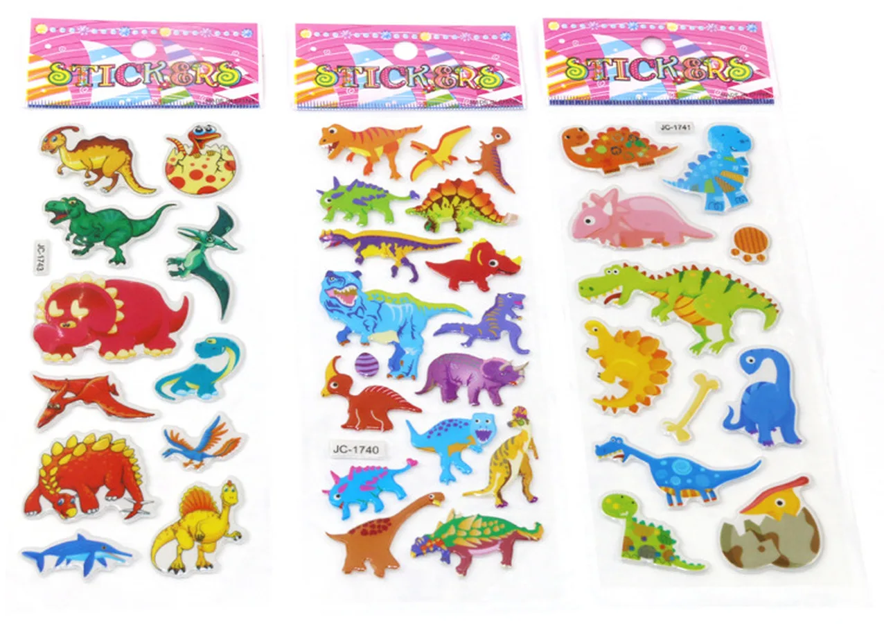 6 Sheets/Set 3D Cartoon Mini Dinosaur Kids Stickers Toys for Children Notebook Sticker Scrapbooking Diary Label Home WallDecor 6 Sheets/Set 3D Cartoon Mini Dinosaur Kids Stickers Toys for Children Notebook Sticker Scrapbooking Diary Label Home WallDecor