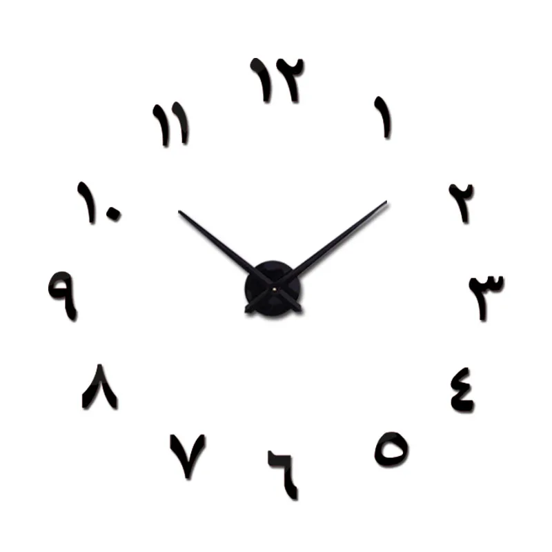 2014 новые модные часы настенные Horloge 3d Diy акриловые зеркальные наклейки украшение