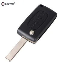 KEYYOU FOR Citroen C4 Picasso C5 C6 3 BUTTONS KEY FOB REMOTE CASE Light Symbol With Badge CE0536 Free Shipping