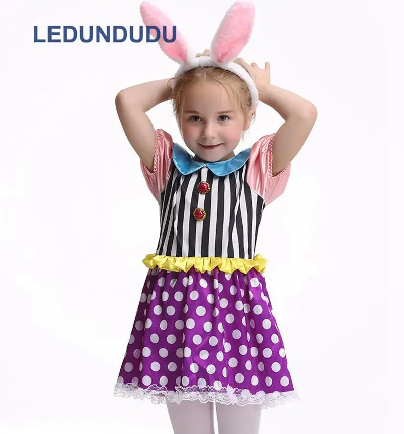 Bunny Girl Cosplay Costumes For Children Cute Rabbit Girl Dress Kids Halloween Party Fancy Suit  (5)