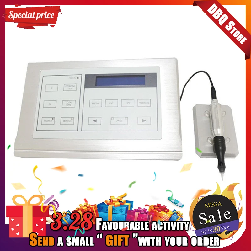 

Free Shipping 1 Set of Micropigmentation Permanent Makeup Machine Kit With 15 pieces of Micro Needles for Eyebrow Tattoo Machine
