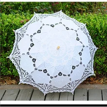 Высококачественный кружевной свадебный зонтик для свадьбы, зонт от солнца, реквизит для фотосессии, элегантный кружевной зонтик WU002