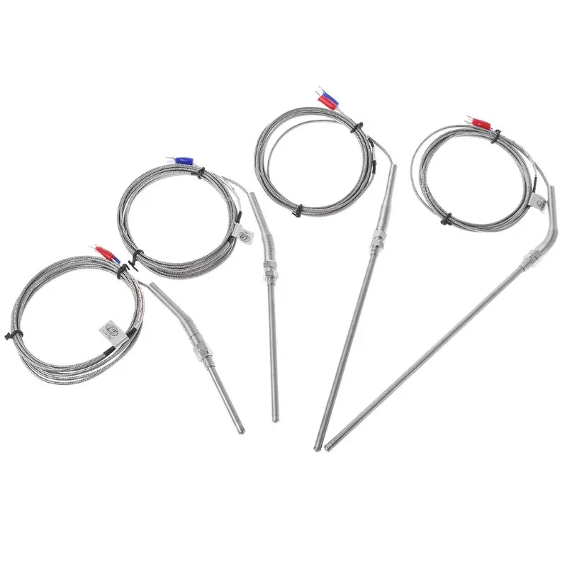 

2m K Type Thermocouple Probe 50mm/100mm/150mm/200mm Stainless Steel Thermocouple 0-400℃ Temperature Sensor qiang