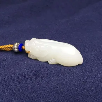 

J11#Hetian jade white jade pendant, jade quality and moist