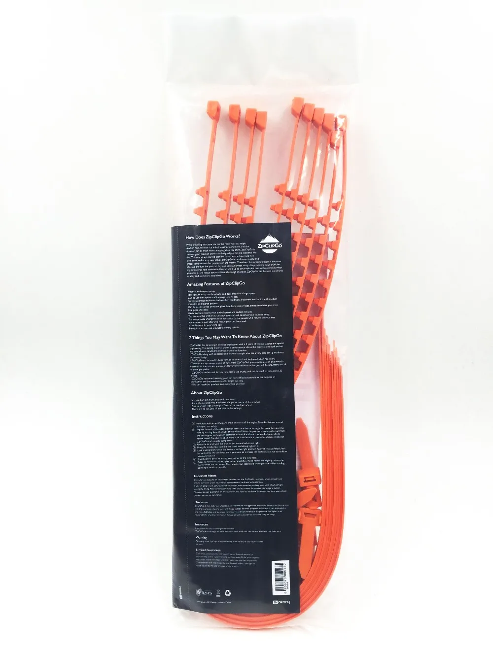 ZipClipGo Life Saver---Emergency Traction Aid Tire Snow Chains---Anti Wheel Slip Chain