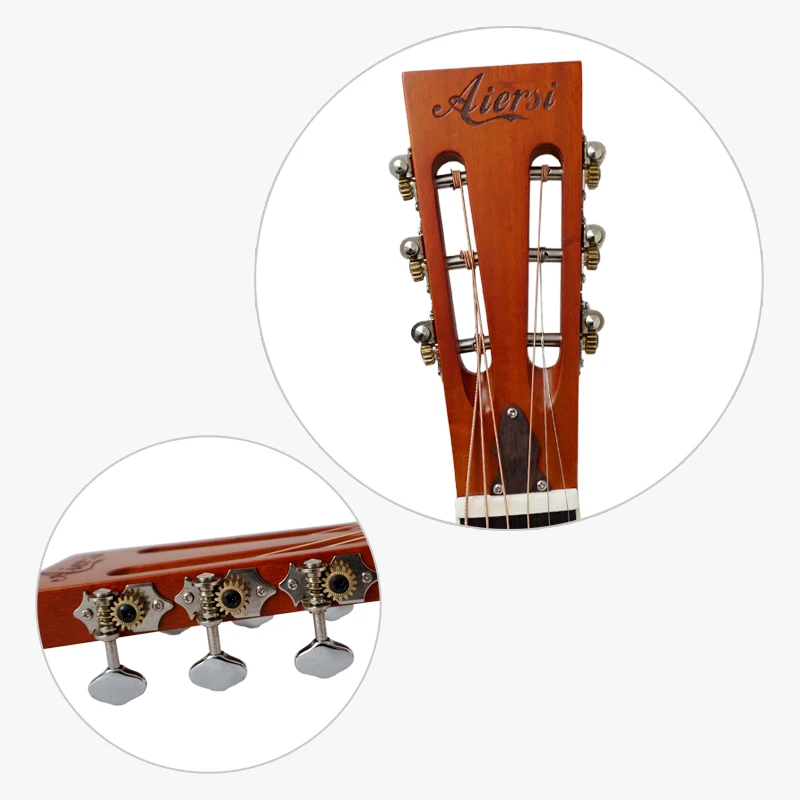 Aiersi бренд цена красное дерево салонный резонатор туристическая гитара TRG-03