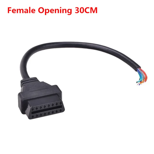 16 Pin 30 см Автомобильный диагностический интерфейс адаптер OBD 2 OBD2 16 Pin разъем для расширения OBD 2 открытие OBD кабель - Цвет: Female