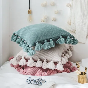 

Nordic Decoration Lovely Soft Knitted Cushion Cover Cojines Decorativos para sofa Car Seat Pillowcase Home Decor Throw pillows