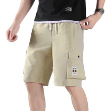 Плюс Размеры 4XL 5XL 6XL 7XL Для мужчин с несколькими карманами летние грузовые шорты 3-5