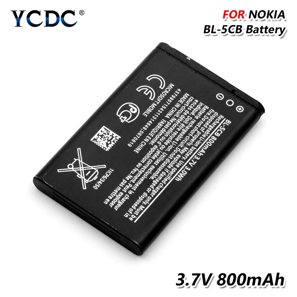 Телефон Батарея BL-5CB BL5CB 3,7 V 800 мА/ч, Батарея BL 5CB для Nokia 3600 3660 6620 6108 3108 2135 N91 1280