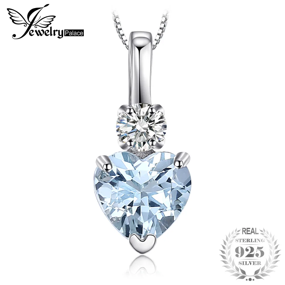 JewelryPalace Natural Aquamarine White Topaz Pendant Necklace 925 Sterling Silver Gemstones Choker Necklace Women Without Chain
JewelryPalace Natural Aquamarine White Topaz Pendant Necklace 925 Sterling Silver Gemstones Choker Necklace Women Without Chain