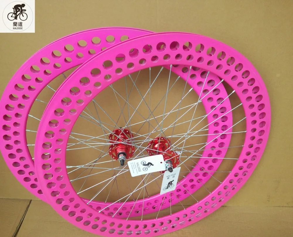 

Kalosse colorful wheels 700C Fixed gear bicycle wheels Fixed bikes wheel ball hubs 70mm 700*23C aluminum alloy