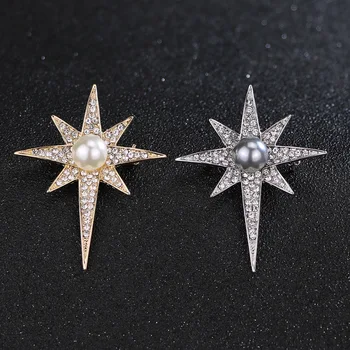

24 Pcs/Lot Argent Dawn Badges Costume Jewelry Women Brooch Crystal Shining Sparking Charms Lady Dress Decoration Bulk Wholesale