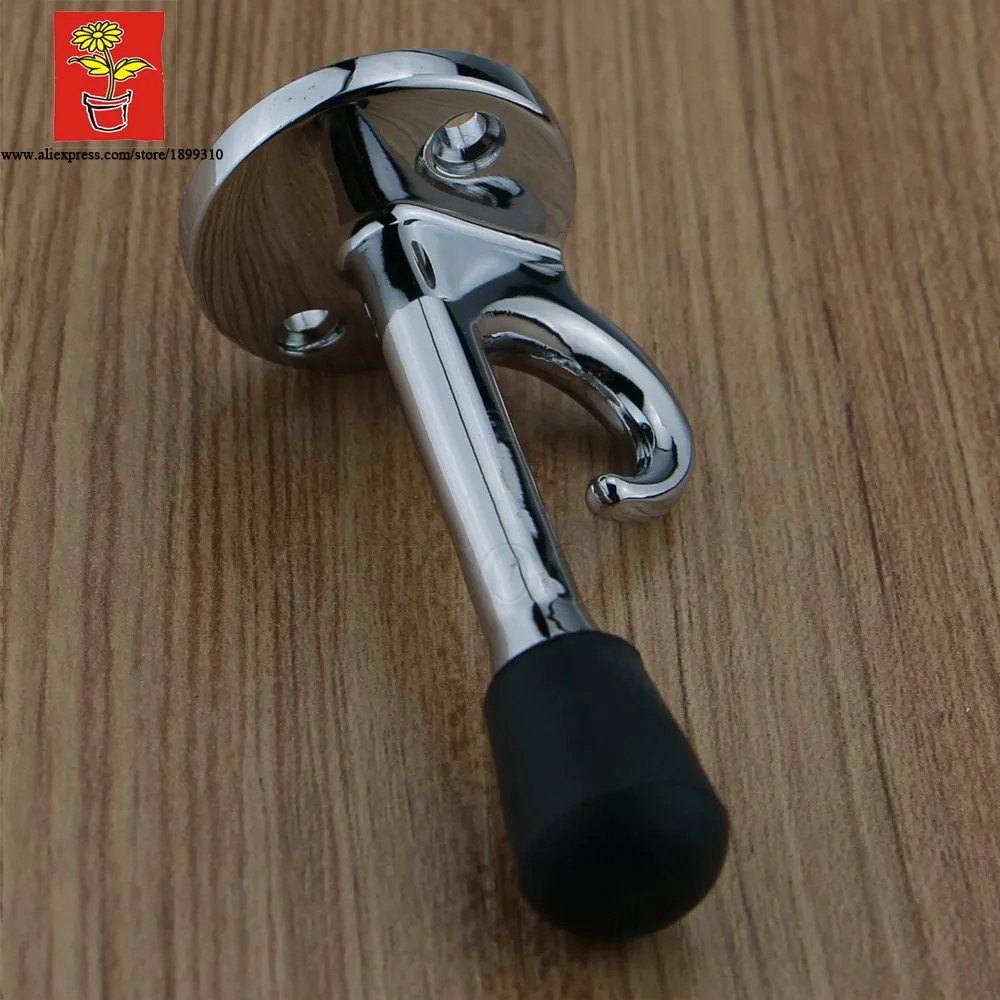 Wholesale 10PCS Zinc alloy Polish chrome Zinc alloy door stop with HOOK, White chrome door