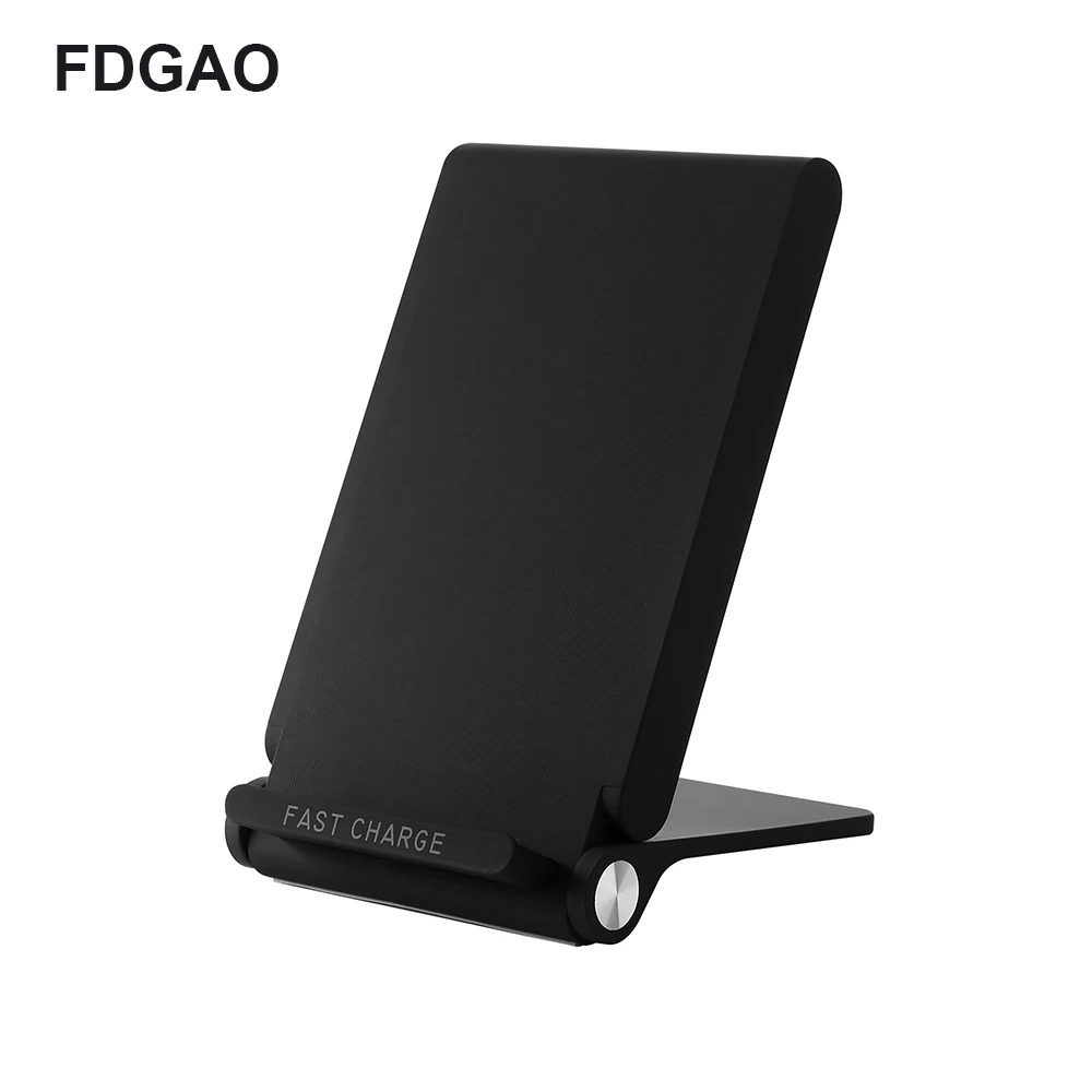 

FDGAO Qi Wireless Charger for iPhone X Xs Max XR 8 Plus Samsung S8 S9 Wireless Fast Charging Pad Stand Dock 10W Quick Charge