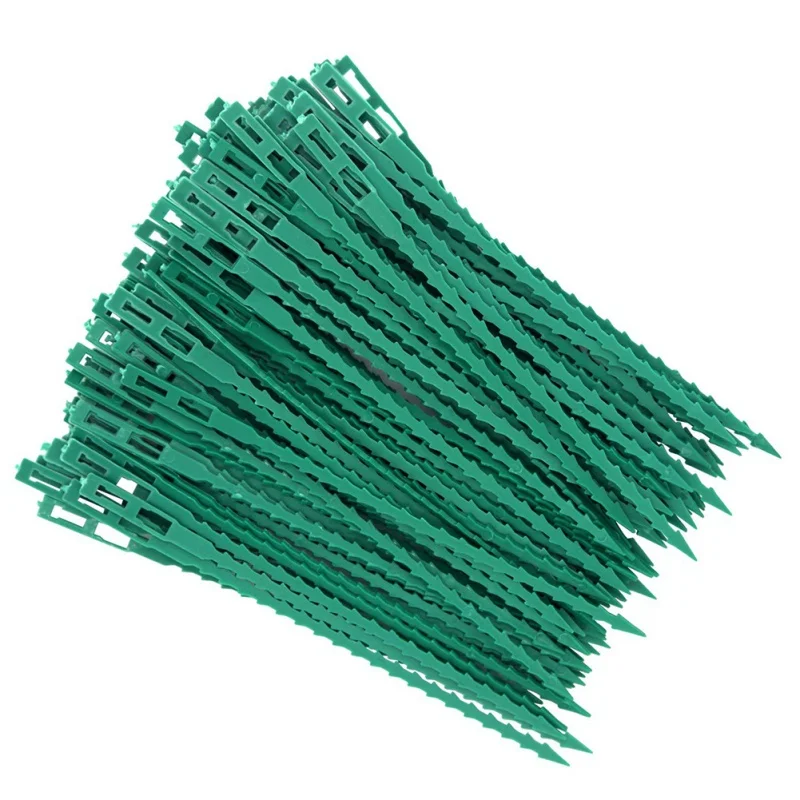 50/100 ПК Пластик завод кабельные стяжки многоразовые ремешки для кабелей для сада дерево восхождение Поддержка Регулируемый садовое растение Связывание инструмент - Цвет: 100pcs