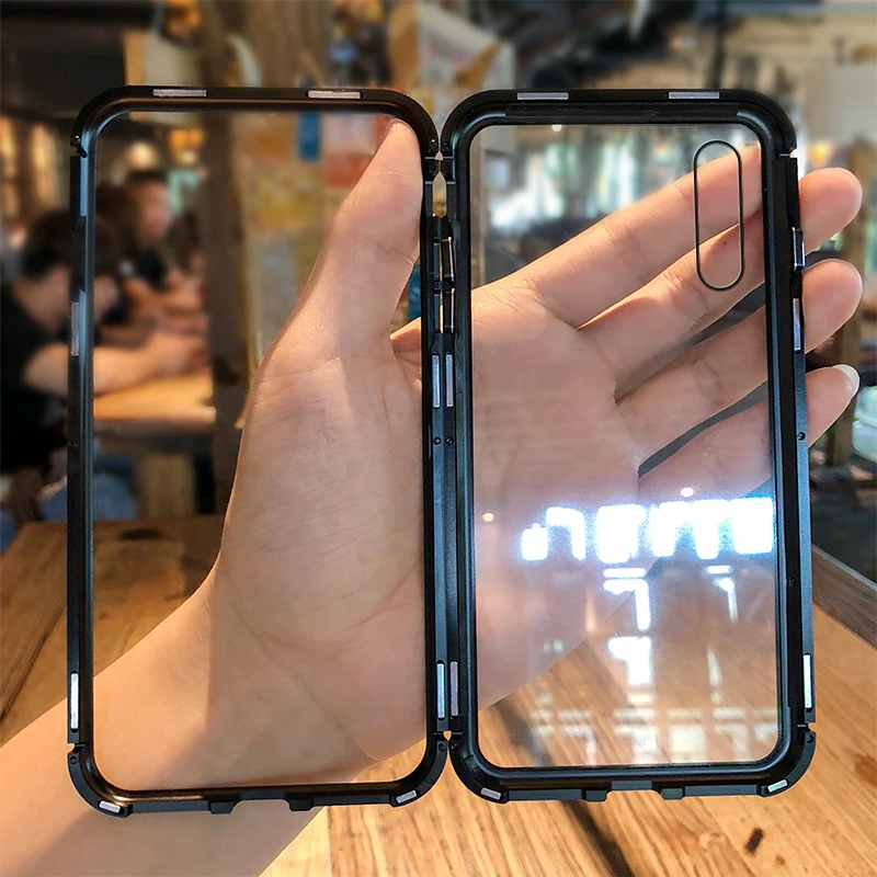 

Luxury Magnetic Case For Huawei P20 Pro Bumper Case With Transparent Clear Glass Cover Case Huawei P 20 Pro Case P20pro coque