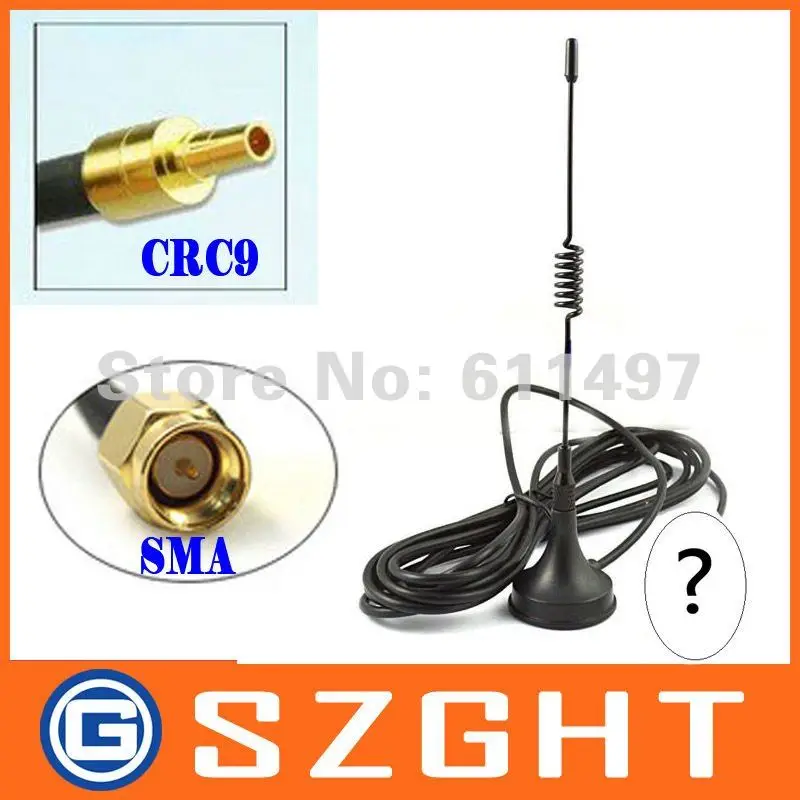 

GSM Antenna 433Mhz 5dbi CRC9/SMA/TS9 Plug straight with Magnetic base for Huawei and ZTE modem/Router