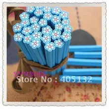 C-01 100 шт. 5 мм милые Голубой Цветок Кане Необычные Дизайн ногтей Полимерная глина Кейн