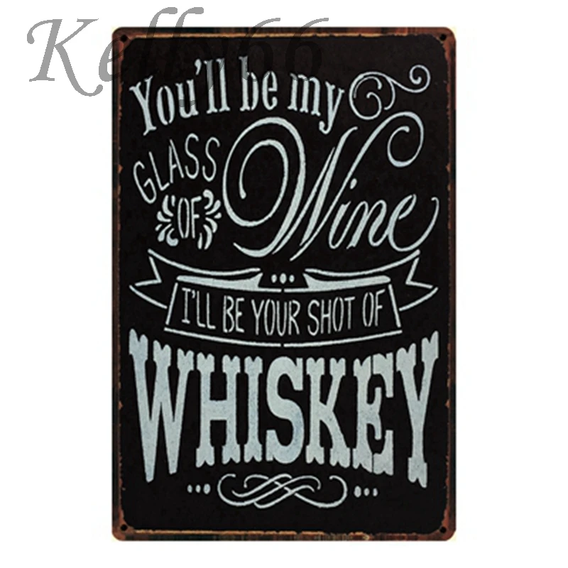 

[ Kelly66 ] Whisky WINE TIN SIGN Wall Decor PUB Metal Painting 20*30 CM Size y-1318