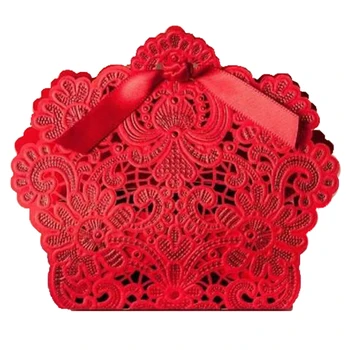 

HOT SALE 100pcs Favor Box Candy Wedding Gift Boxes (Red)