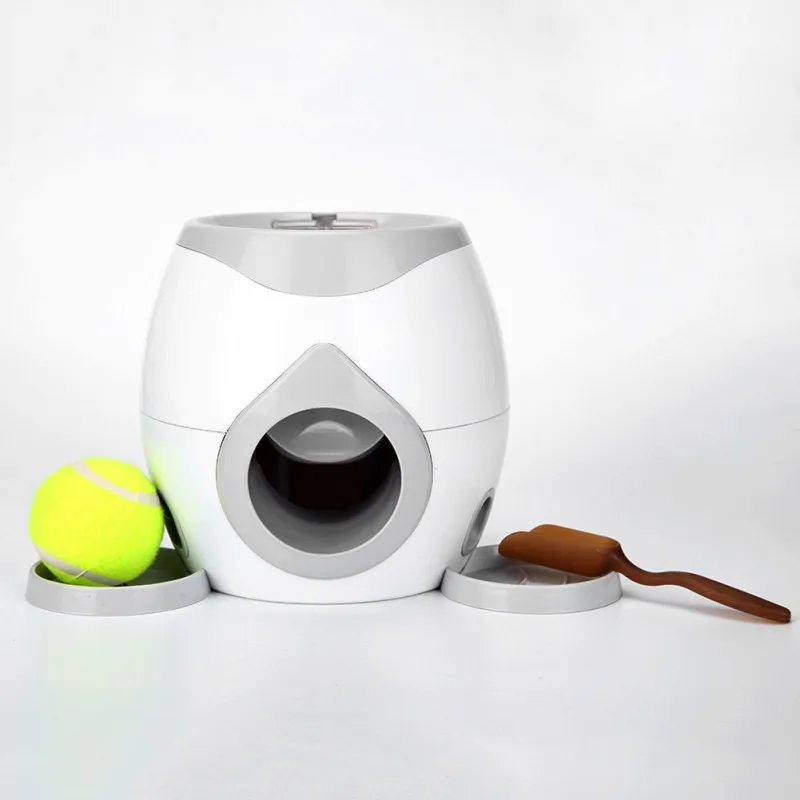 

Pet Interactive Tennis Ball Automatic Throwing Fetch Machine And Food Dispenser This Is A Good Helper To Train Your Dogs