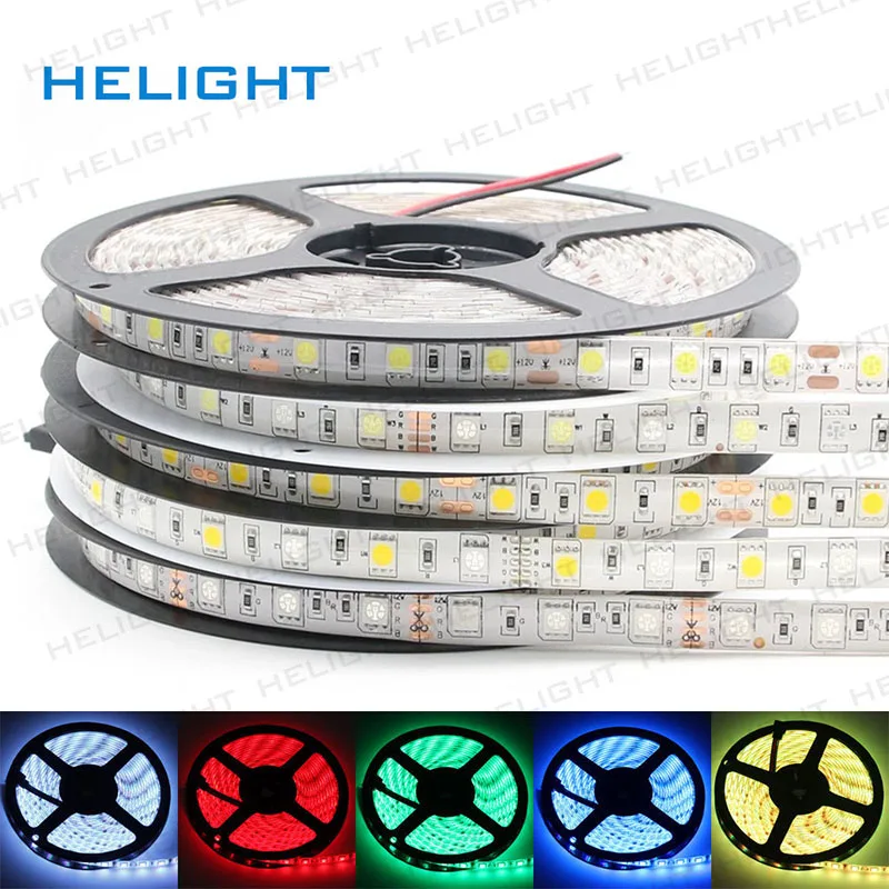 

DC12V 5050 LED strip light 5M 300LED 5050 single color/RGB/RGBW/WW IP65&IP20 LED Flexible Strip light Festival Decorating light