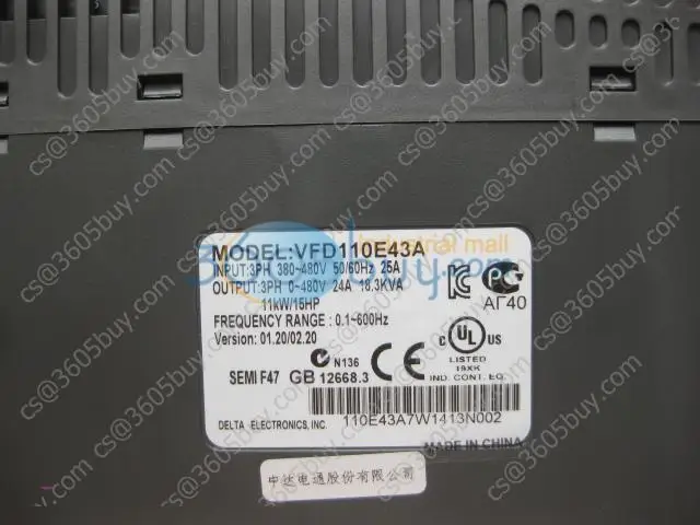 

Delta Frequency converter VFD110E43A VFD-E VFD110E43A 11KW 380V New Original
