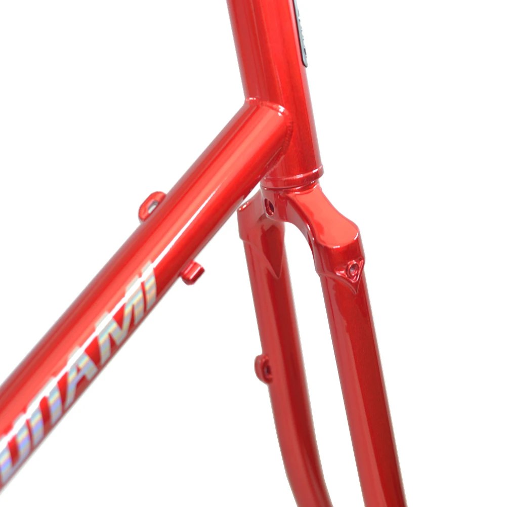 Цунами 700c CR-MO сталь Touring Road Frameset Классический хром велосипедные рамы CX циклокросс 28 рама вилка гравий дисковый тормоз