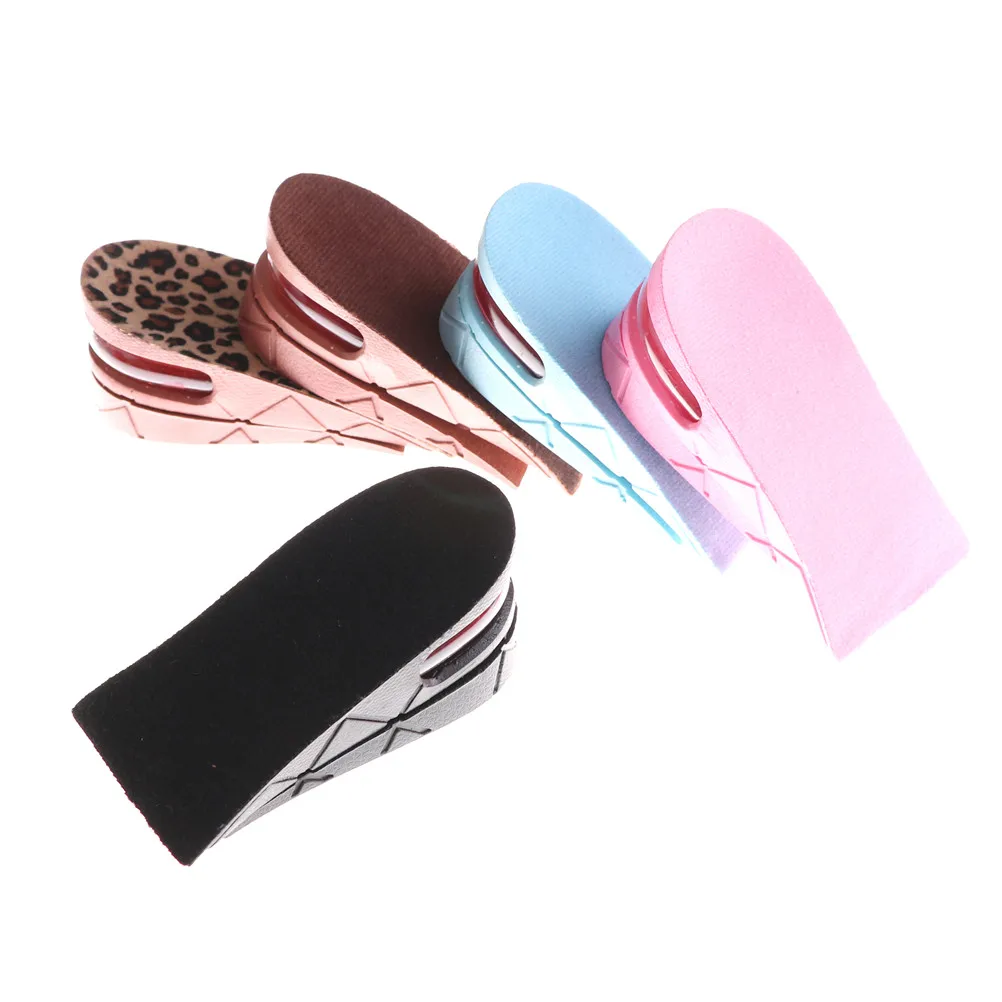 1Pair Men Women Shoe Insole Air Cushion Adjustable Heel insert Increase Lift Heel Inserts Higher Shoes Pads Layer Taller 5cm