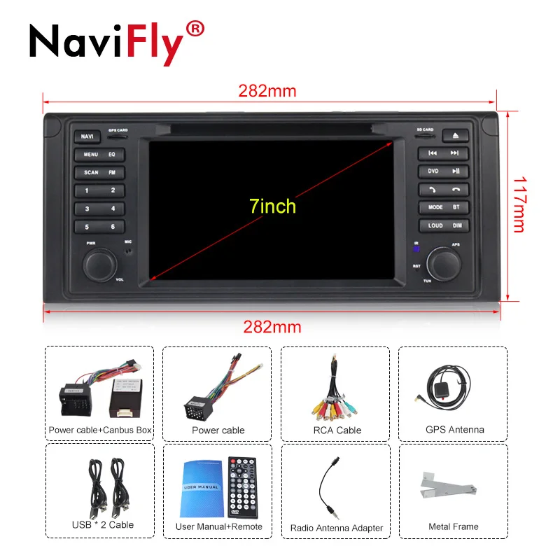 Excellent NaviFly 7"Car radio video gps navigation multimedia player for BMW E39 E53 X5 car stereo player BT 1080P RDS USB CANBUS Free map 4 Excellent NaviFly 7"Car radio video gps navigation multimedia player for BMW E39 E53 X5 car stereo player BT 1080P RDS USB CANBUS Free map 4
